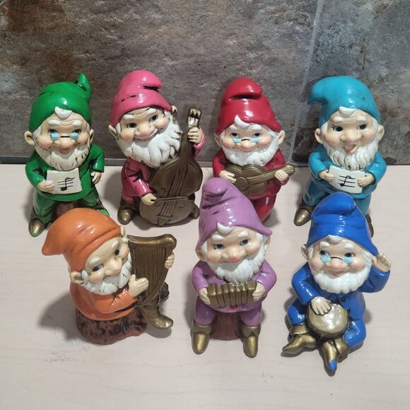 Vintage Papier Mache Musical 7 Dwarfs Japan - Picture 4 of 16